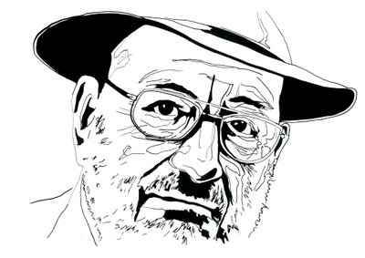 Portrait of Umberto Eco by Alessandro Lonati