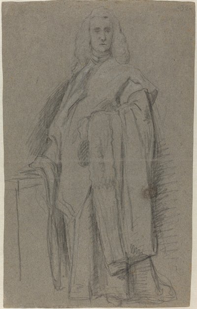 A Venetian Procurator of San Marco (recto) by Alessandro Longhi or Pietro Longhi