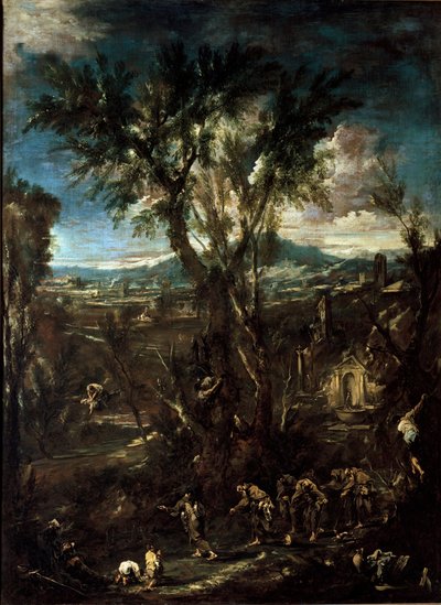Fantastic Landscape with Monks by Alessandro Magnasco