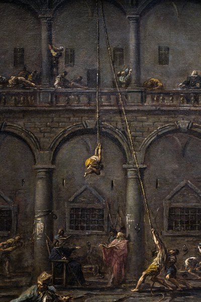The Arrival and Interrogation of Galley Slaves in the Genoa Prison by Alessandro Magnasco