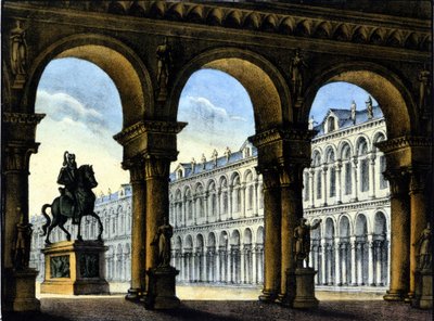 Scenography of Sanquirico for the opera by Gaetano Donizetti: “Ugo, conte di Parigi”. 1832 by Alessandro Sanquirico