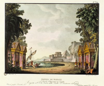 View of the Roman Camp. Scenography for the Ballet 