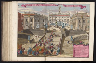 Staircase to Piazza del Campidoglio in Rome by Alessandro Specchi