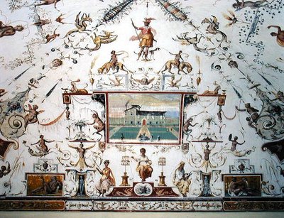 Ceiling of the Saletta, c.1570 by Alessandro del (attr.to) Barbiere