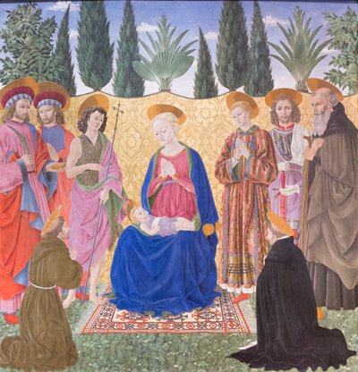 Madonna and Child with Saints, Known as Cafaggiolo Altarpiece by Alessio Baldovinetti