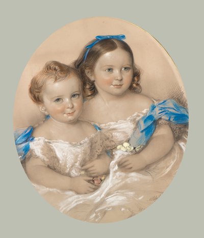 Double Portrait of Mary Sime Greig and David Middleton Greig by Alexander Blaikley