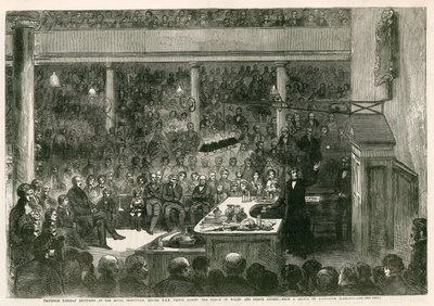 Professor Faraday lecturing at the Royal Institution before HRH Prince Albert, the Prince of Wales, and Prince Alfred by Alexander Blaikley