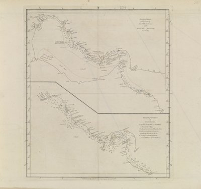 Plans of Ports, Dalrymple, Alexander published in 1791 ID Number 41167-2001 A plane chart of part of the Gulf of Persia, partly corrected by Lieut. Edward Harvey 1778 by Alexander Dalrymple