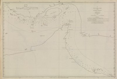 Plans of Ports, Dalrymple, Alexander published in 1791 ID Number 41167-2001 A plane chart of part of the Gulf of Persia, partly corrected by Lieut. Edward Harvey 1778 by Alexander Dalrymple