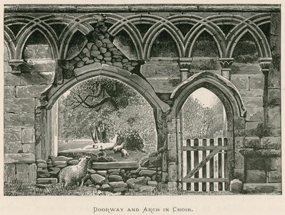 Bolton Priory, Doorway and Arch in Choir by Alexander Francis Lydon