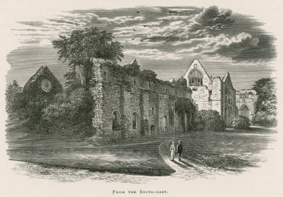 Dryburgh Abbey, From the South-East by Alexander Francis Lydon