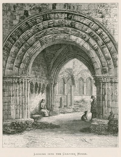 Furness Abbey, Looking into the Chapter House by Alexander Francis Lydon