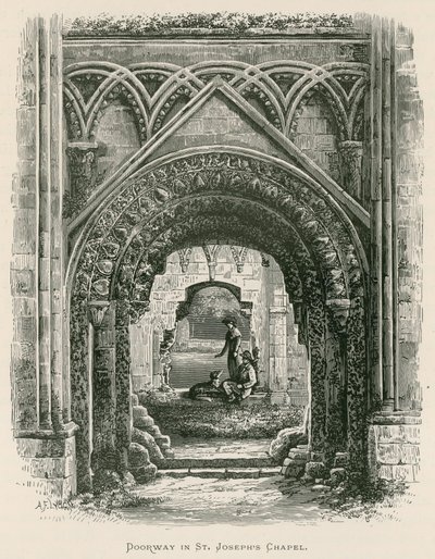 Glastonbury Abbey, Doorway in St Joseph
