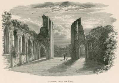 Glastonbury Abbey, Interior, from the East by Alexander Francis Lydon