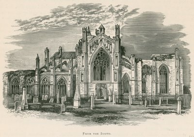 Melrose Abbey, From the South by Alexander Francis Lydon