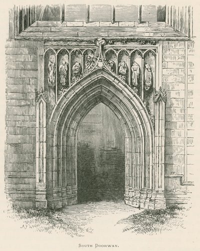 Melrose Abbey, South Doorway by Alexander Francis Lydon