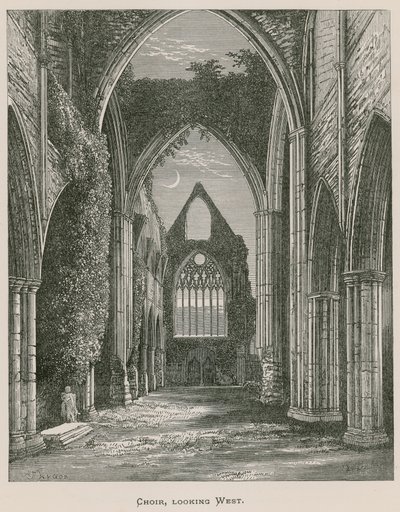 Tintern Abbey, Choir, looking West by Alexander Francis Lydon