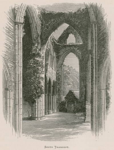 Tintern Abbey, South Transept by Alexander Francis Lydon