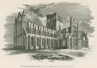 Whitby Abbey, From the North-east, as it appeared before the Tower fell by Alexander Francis Lydon