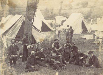 Group at Headquarters of the Army of the Potomac, Antietam, October 1862 by Alexander Gardner