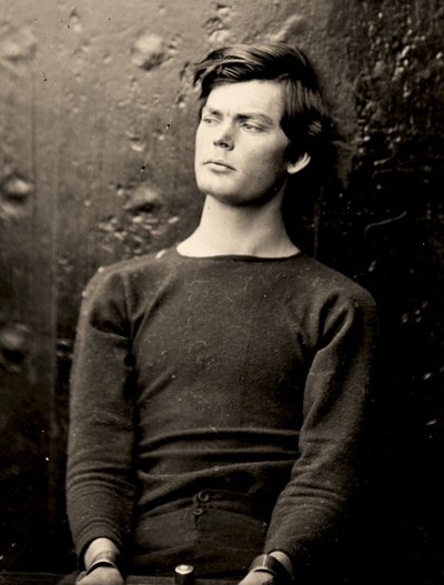 Lewis Powell in Wrist Irons Aboard the USS Saugus by Alexander Gardner