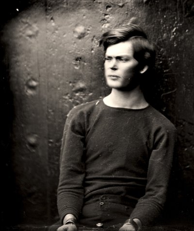 Lewis Powell in Wrist Irons Aboard the USS Saugus by Alexander Gardner