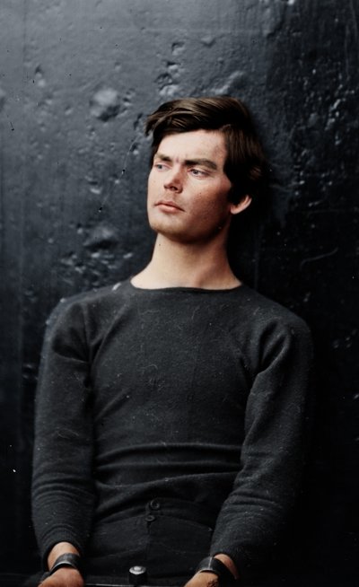 Lewis Powell in Wrist Irons Aboard the USS Saugus by Alexander Gardner