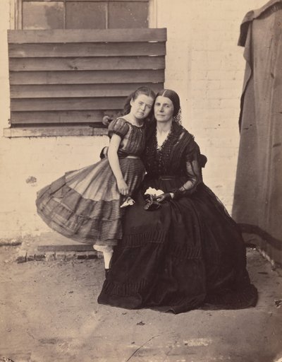 Mrs. Greenhow and Daughter, Imprisoned in the Old Capitol, Washington by Alexander Gardner