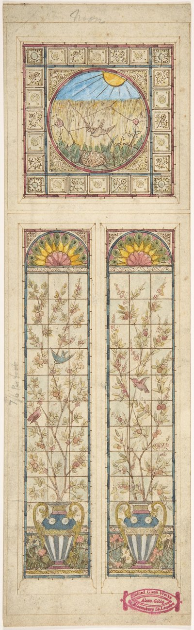 Design for a Stained Glass Window by Alexander Gibbs