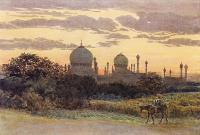 Sunset behind the Ibrahim Roza, Bijapur by Alexander Henry Hallam Murray