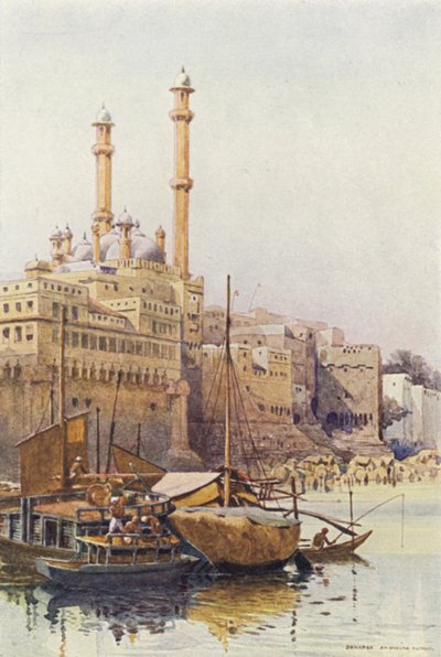 The Ghats below Aurangzebs Mosque, Benares by Alexander Henry Hallam Murray