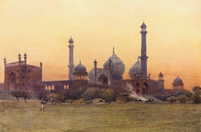 The Jumma Musjid, Delhi, at Sunset by Alexander Henry Hallam Murray