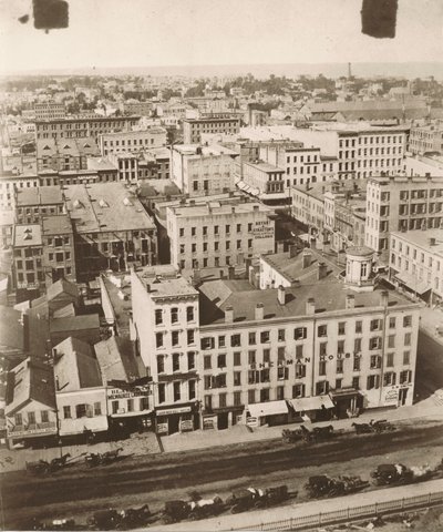 View north from the cupola of the courthouse in Chicago, 1858 by Alexander Hesler