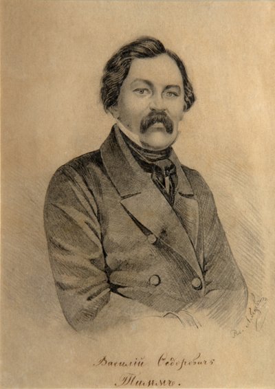 Portrait of the Painter Vasily Fyodorovich Georg Wilhelm Timm by Alexander Ignatyevich Lebedev