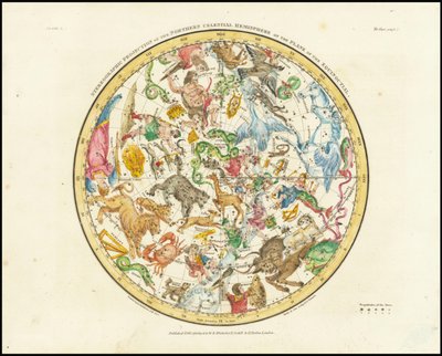 1822 - Stereographic Projection of the Northern Celestial Hemisphere by Alexander Jamieson