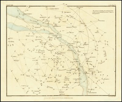 1822 - The Manner of Finding the Principal Stars Visible in Great Britain by Means of Lines or Triangulation by Alexander Jamieson