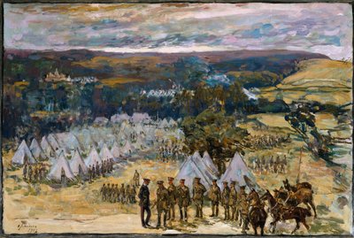 Field Marshal Lord Kitchener inspecting the 10th Battalion, York and Lancaster Regiment at Halton by Alexander Jamieson