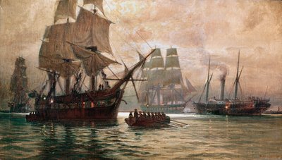 Austrian Ships During the Blockade of Venice by Alexander Kirchner