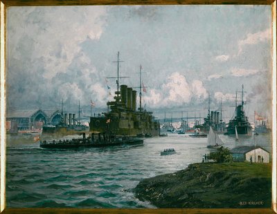 The Austrian Naval-Port at Pola by Alexander Kirchner