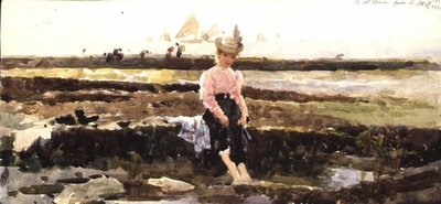 Young Girl Paddling by Alexander M. Rossi