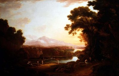 Italianate landscape with dancing peasants by Alexander Nasmyth