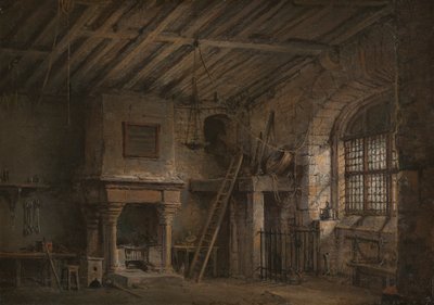 Stage Design for Heart of Midlothian; The Tolbooth by Alexander Nasmyth