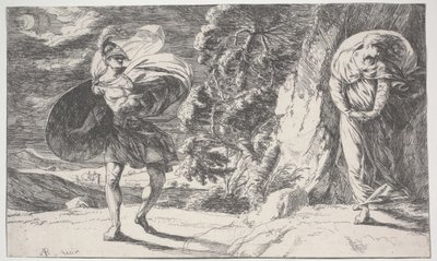 Fingal Encounters Carbon Carglass, first printed c.1773 by Alexander Runciman