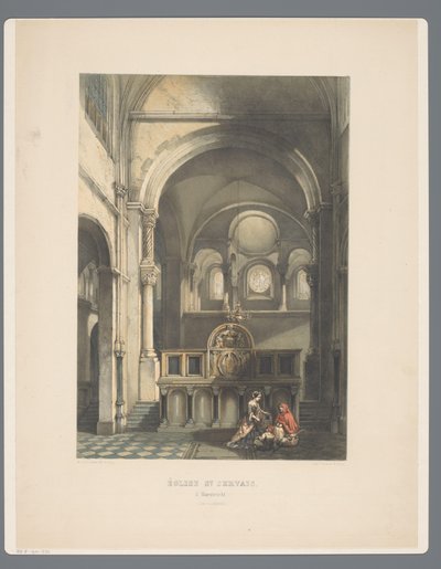 Interior of Saint Servatius Basilica in Maastricht by Alexander Schaepkens