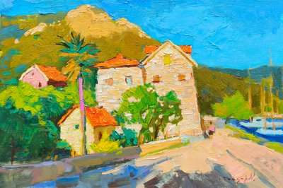 Sunny Mediterranean Village by Alexander Shandor