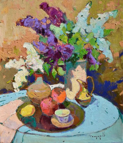 Vibrant Lilac Still Life by Alexander Shandor