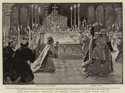The New Opera, Harold, at Convent Garden, Scene from Act II by Alexander Stuart Boyd