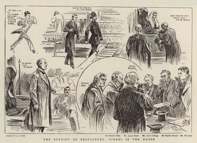 The Opening of Parliament, Scenes in the House by Alexander Stuart Boyd