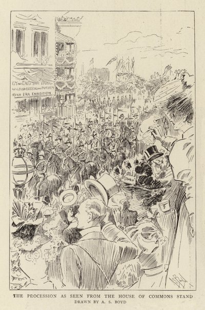 The Procession as seen from the House of Commons Stand by Alexander Stuart Boyd