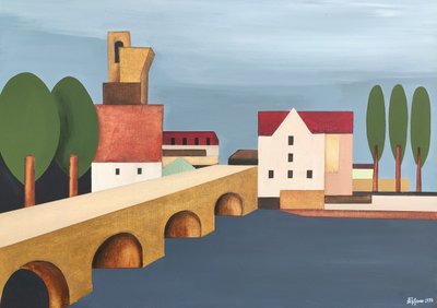Geometric Riverside Town by Alexander Trifonov